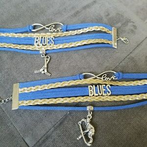 3/$15 St Louis Blues Necklace and Bracelet