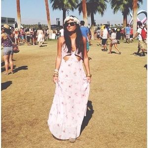 Falling Lilies Maxi Dress