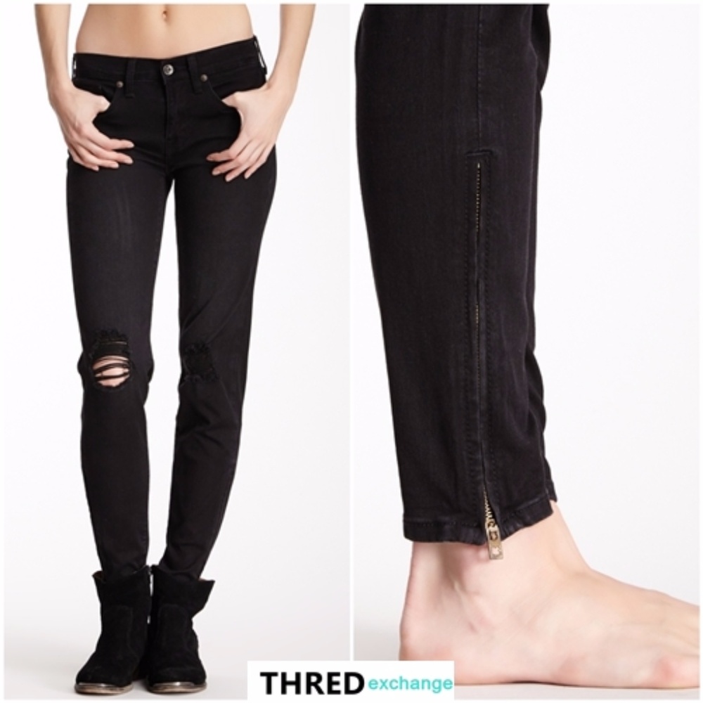 LUCKY BRAND Sofia Destroyed Skinny Jeans Sz 8