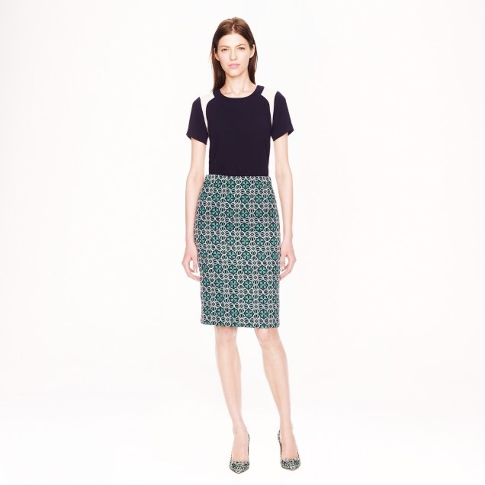 J. Crew No. 2 pencil skirt medallion print