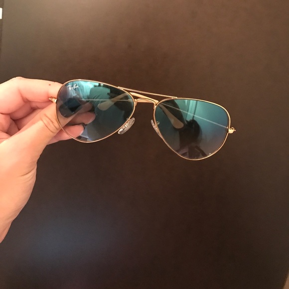 Gradient blue/clear Ray Bans main image 4
