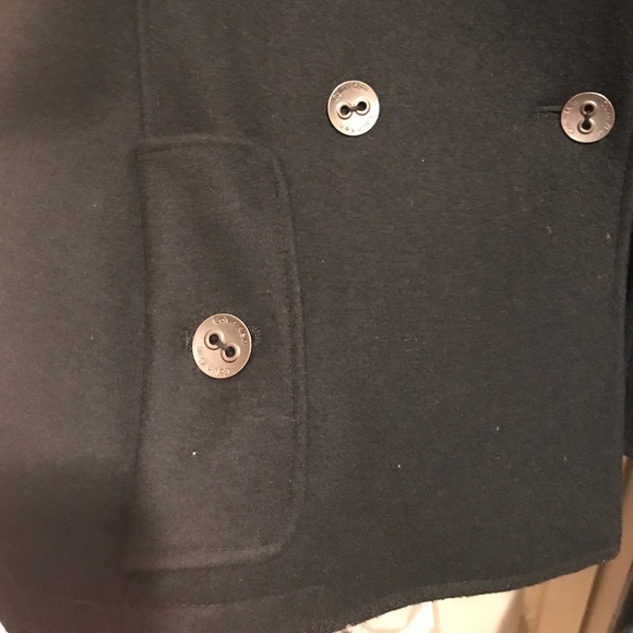 Calvin Klein black pea coat - Picture 3 of 8