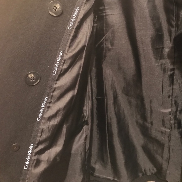 Calvin Klein black pea coat - Picture 6 of 8