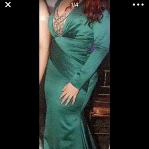 Forest green evening gown/prom dress