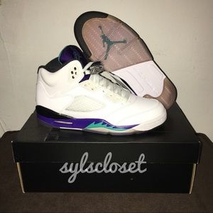 Air Jordan 5 Retro (GS) New Emerald/Grapes