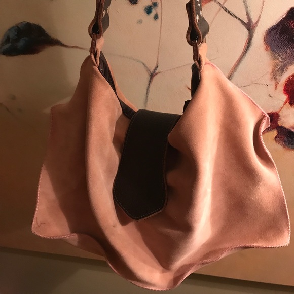 TYLIE MALIBU Light pink suede hobo - Picture 6 of 8