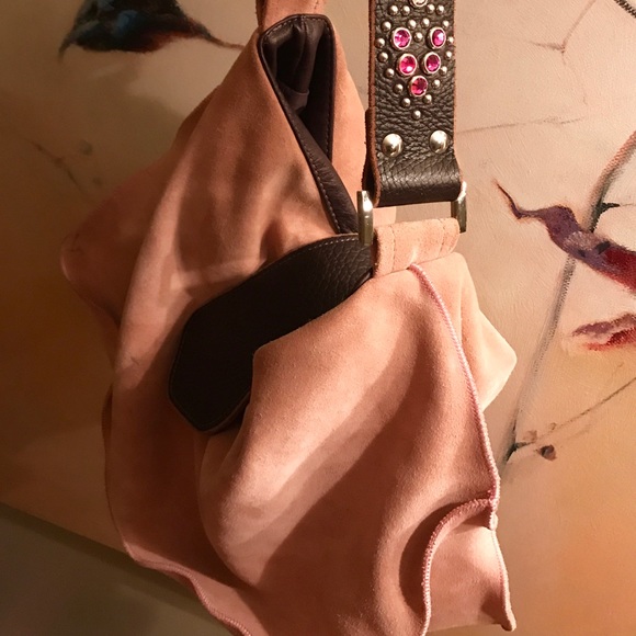 TYLIE MALIBU Light pink suede hobo - Picture 8 of 8