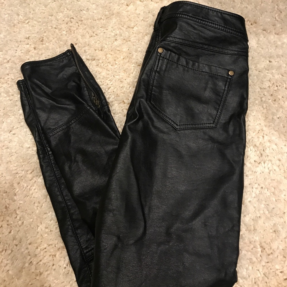 Free People vegan leather pants