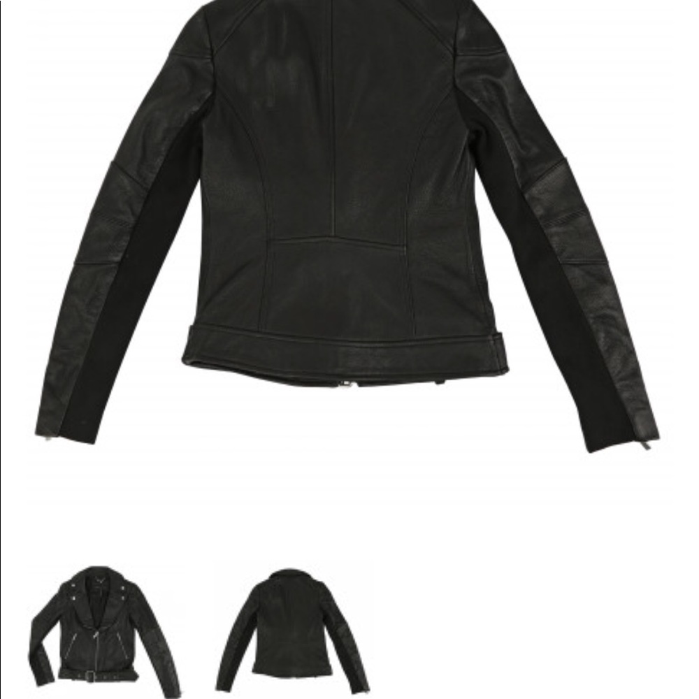 Black leather jacket