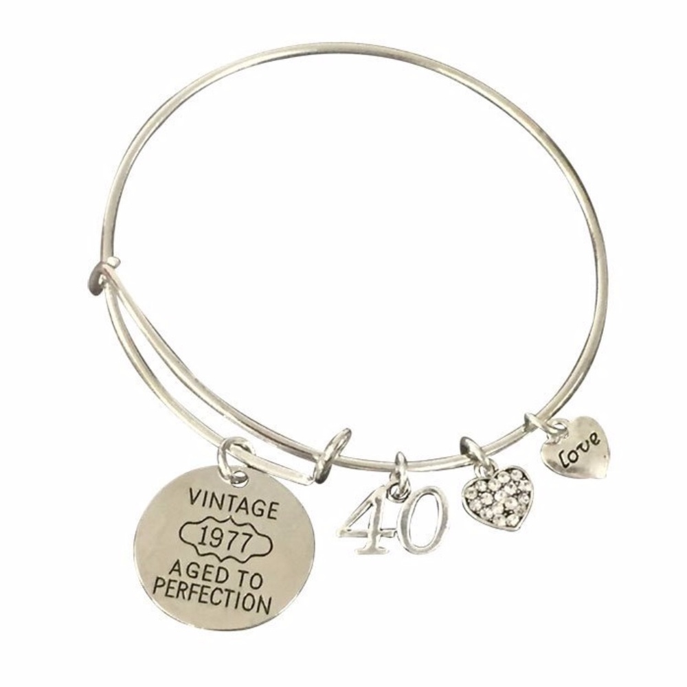 40th Birthday Expandable Charm Bracelet
