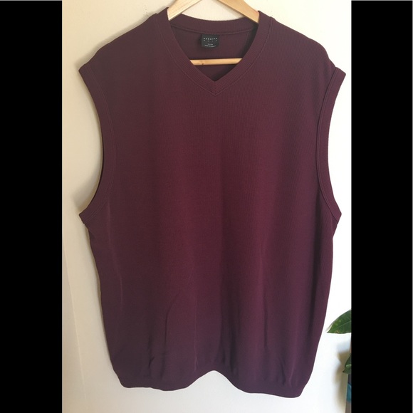 Dunning Golf Sweater Vest - Burgundy Maroon XL - Picture 1 of 4