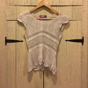 Cream Crochet Shirt