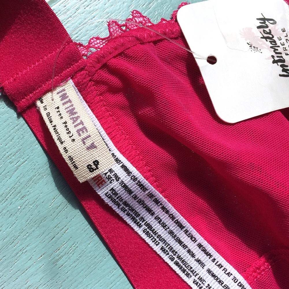 NWT Free People Elle Halter Bra Pink Lace Bralette Size Small - Picture 5 of 5