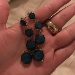 Navy/gold earrings and ring