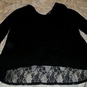 Lace back sweater