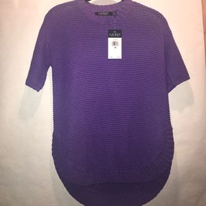 Ralph Lauren NWT purple short sleeve sweater