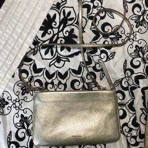 Gold fossil purse