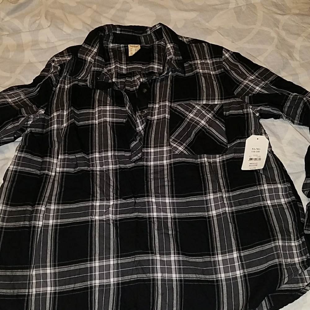 Plaid shirt 100% cotton