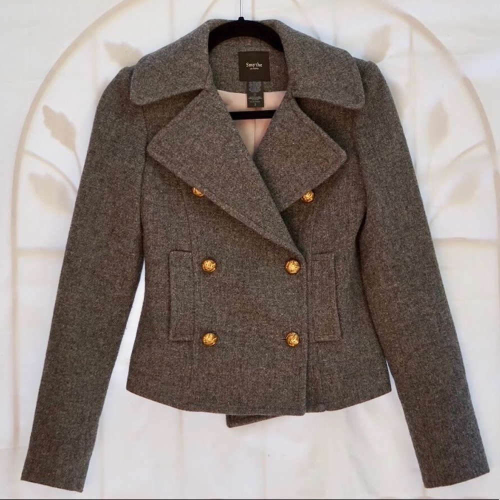 Smythe Les Vestes wool gray jacket pea coat