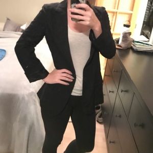 Frenchi simple black blazer business jacket