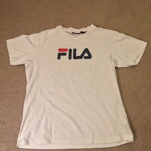 White FILA t shirt