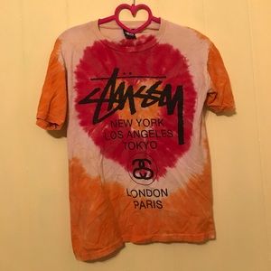 Stussy World Tour Heart Tie Dye Tee