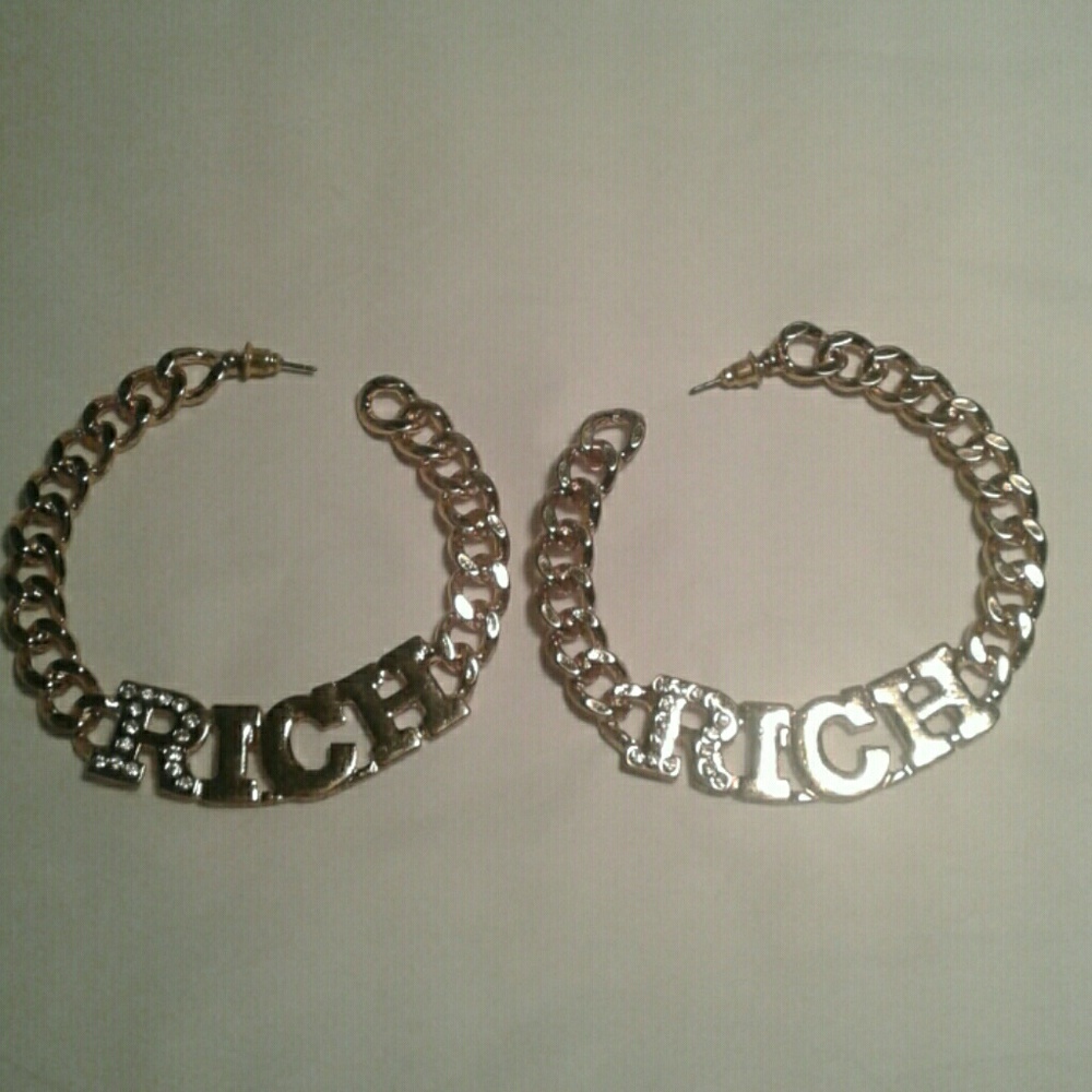 "RICH" Earrings. Gold plated. - Picture 2 of 5