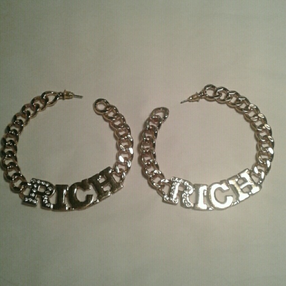 "RICH" Earrings. Gold plated. - Picture 2 of 5