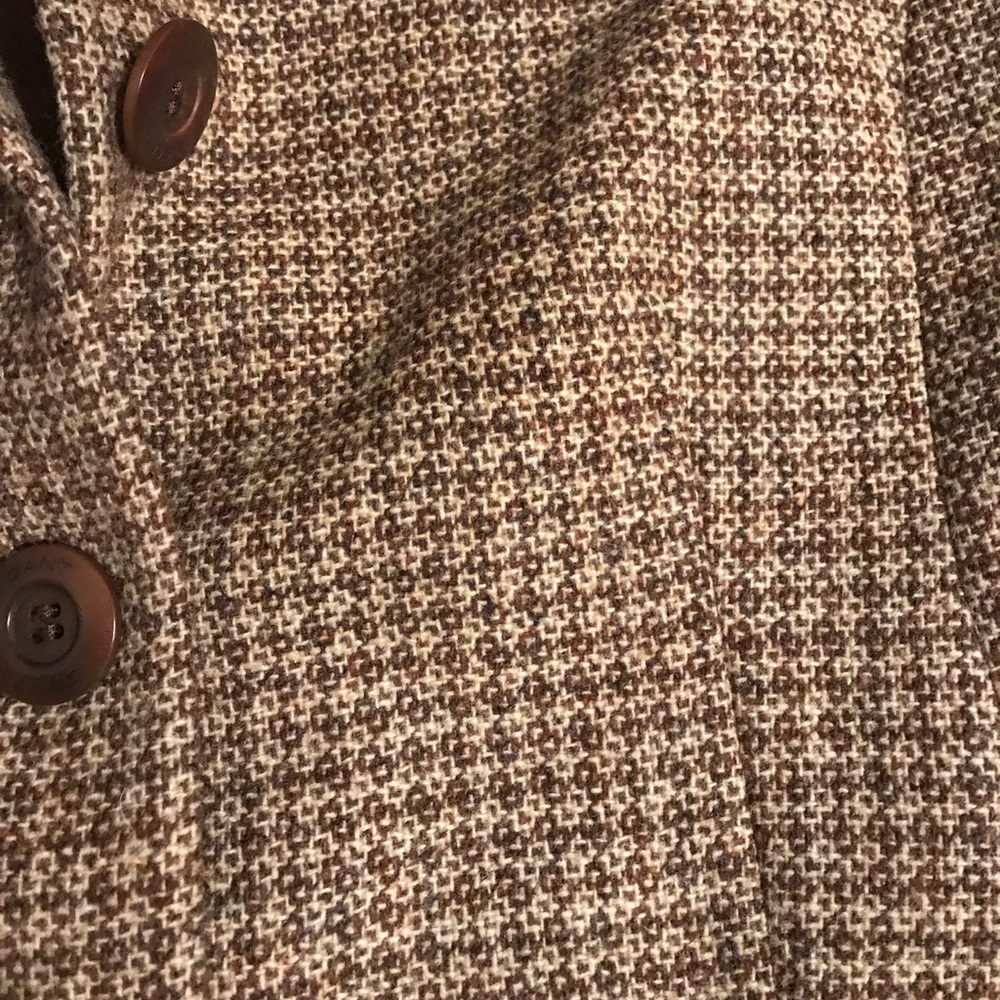 Brown Pattern Wool Jacket - image 5