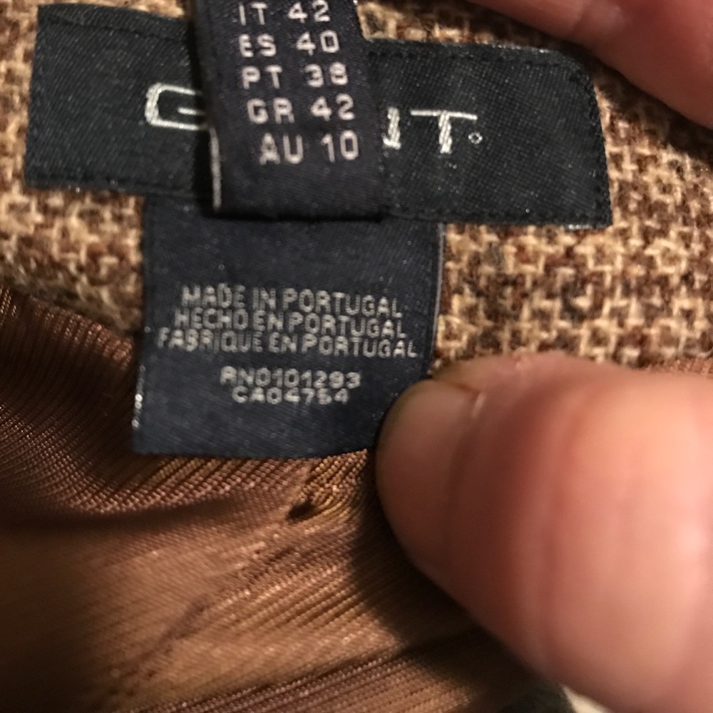 Brown Pattern Wool Jacket - image 6