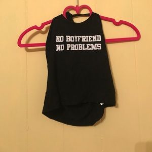 O-Mighty No Boyfriend No Problems Crop Halter Top