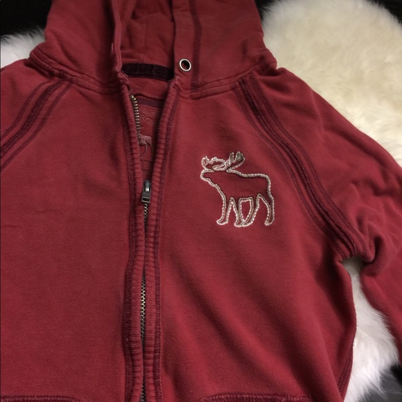 *FIRM! ABERCROMBIE AND FITCH MAROON HOODIE - Picture 3 of 6