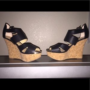 Black cork wedges 🖤