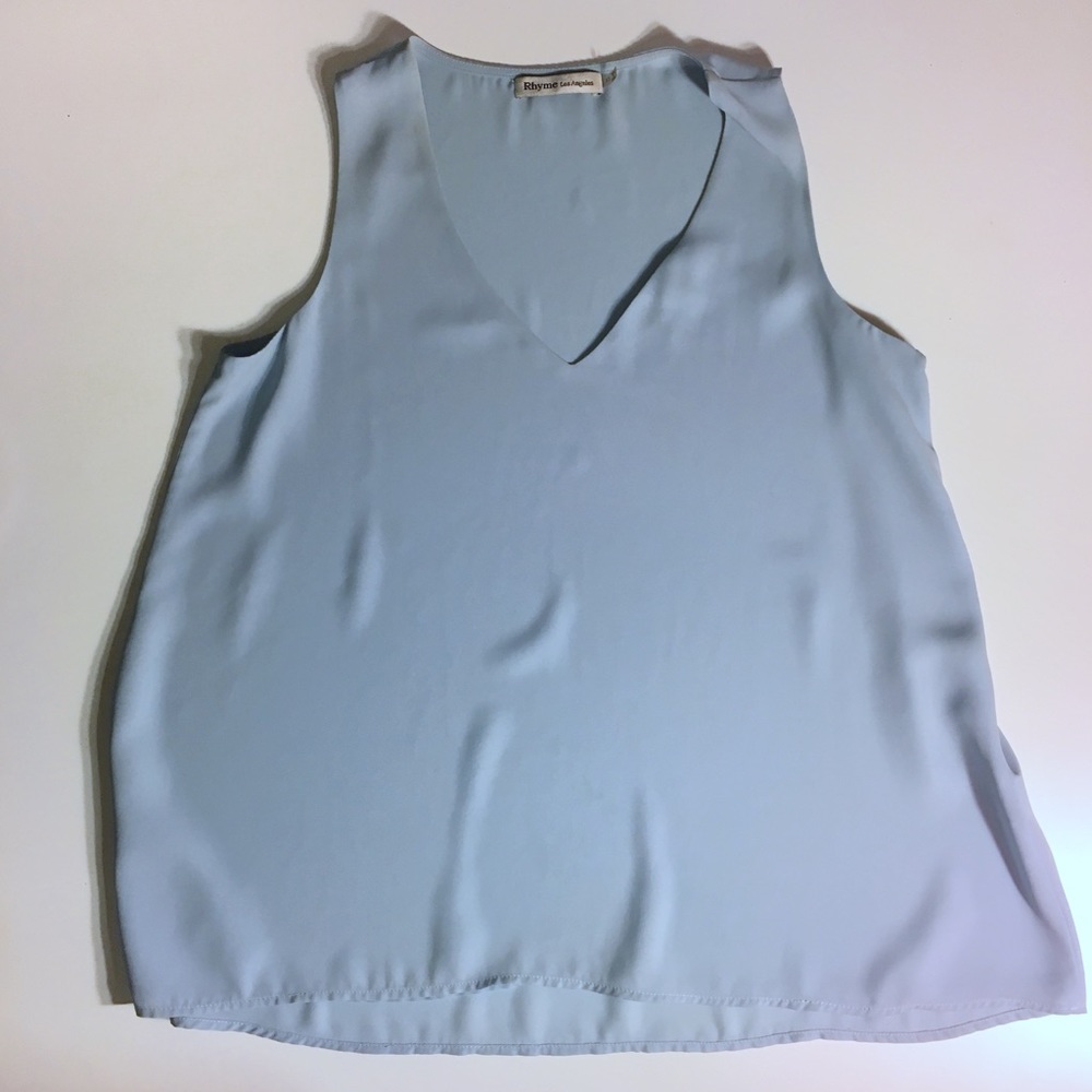 Rhyme Los Angeles Powder Blue Sleeveless V-Neck XS