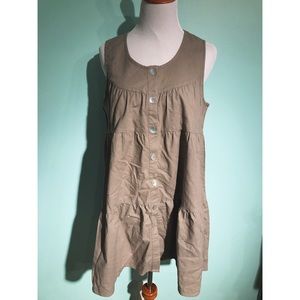 noelle taupe tunic or dress buttoned front NWOT