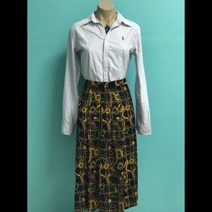 VINTAGE JH Collectibles Gold Print Skirt