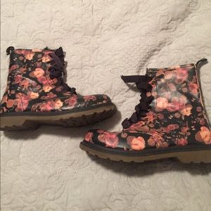 Floral Combat Boots