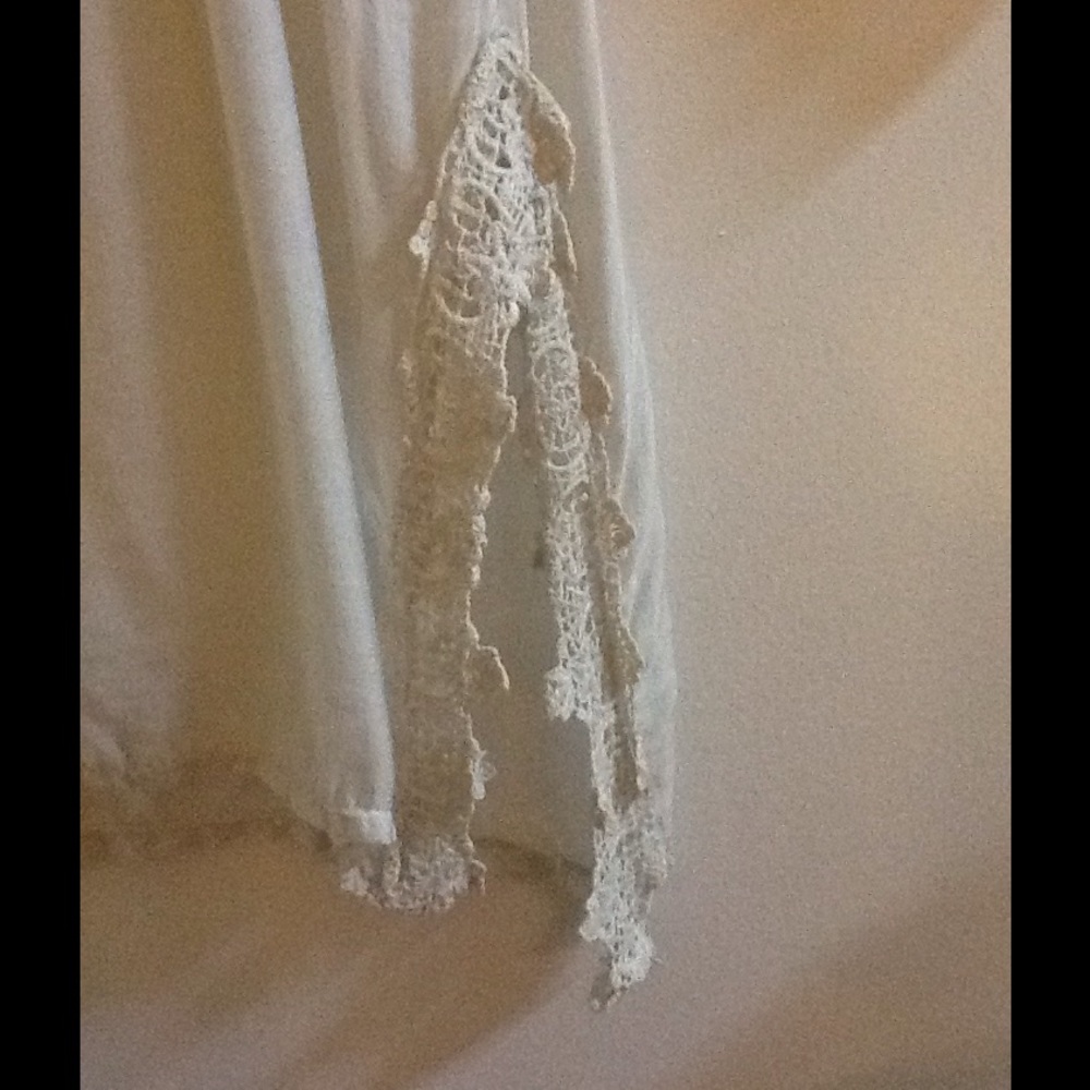 Scandal off white long-sleeve sheer blouse - Picture 4 of 5
