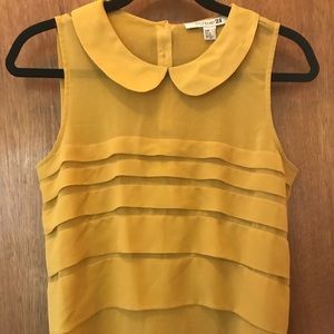 Sheer Peter Pan Collar Top