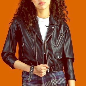 Unif gently worn cropped Moto jacket
