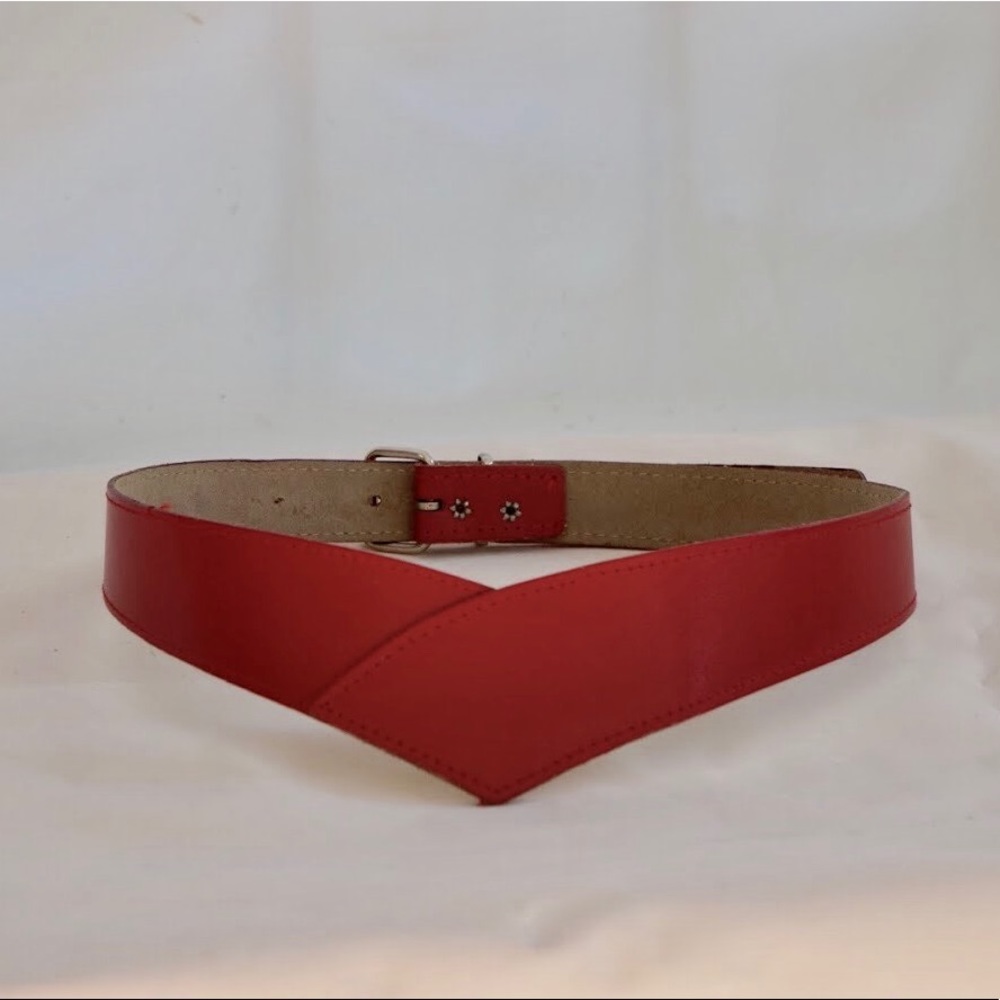 Unique Red angled stylish belt