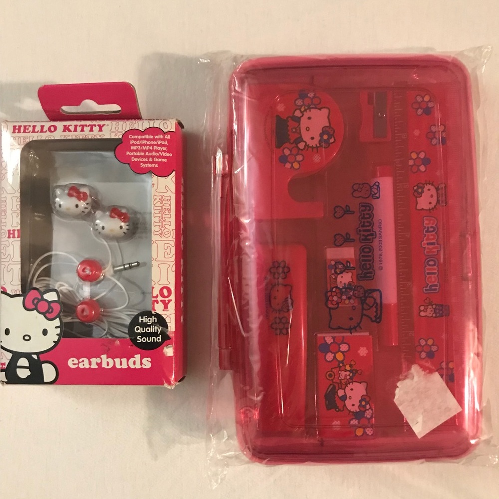 Hello Kitty Earbuds and hello kitty supplies
