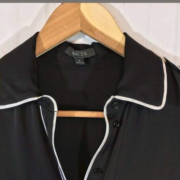 Rachel Zoe Lara Stretch Silk Blouse in Black - Picture 5 of 8