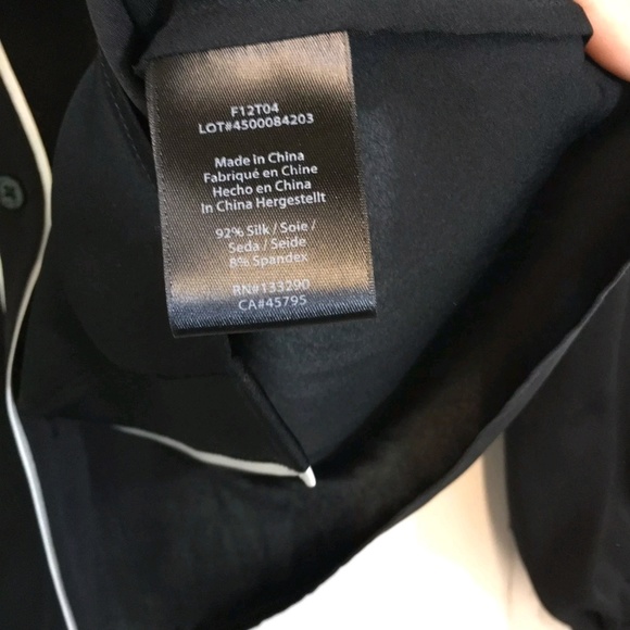 Rachel Zoe Lara Stretch Silk Blouse in Black - Picture 6 of 8