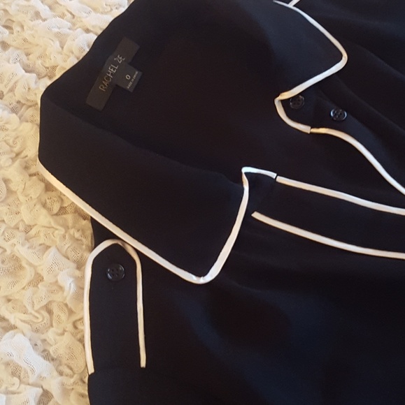 Rachel Zoe Lara Stretch Silk Blouse in Black - Picture 8 of 8