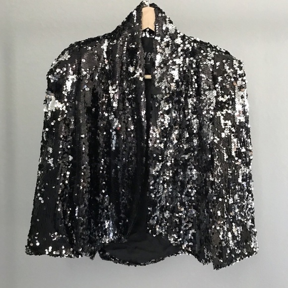 Sequin Cape Blazer - Picture 5 of 8