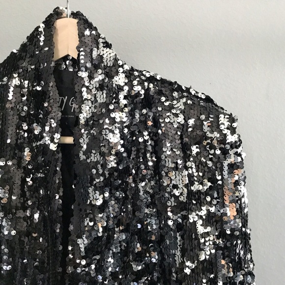 Sequin Cape Blazer - Picture 7 of 8