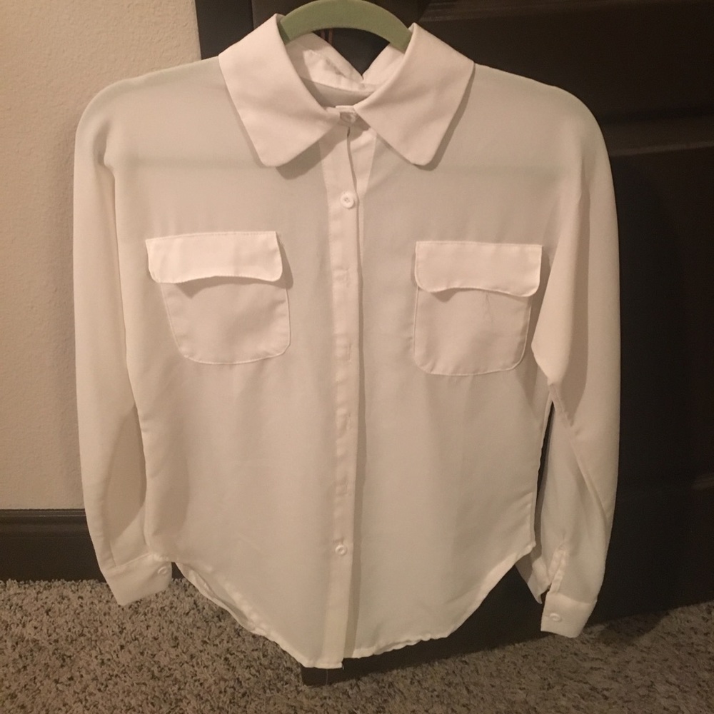 White button down