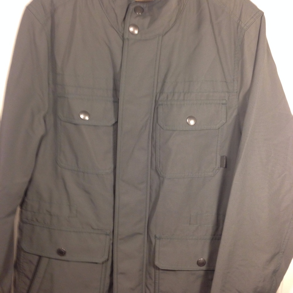 Men's Coach Grey Nylon Zip Down Hidden Hooded Field Jacket~83615~Small~NWT $498