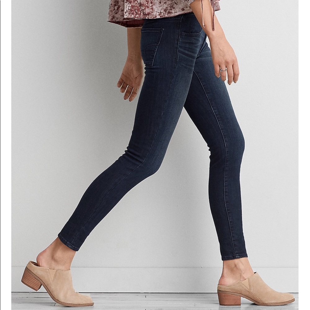 american eagle • dark indigo jegging - Picture 2 of 8